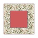 square  vintage floral cream frame