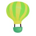 green yellow balloon