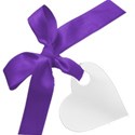 ribbon hang heart purple