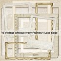 Vintage Antique Ivory Frames & Lace Edge Kit
