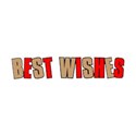 best wishes gold and red
