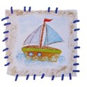 blue sail boat