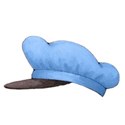bright blue cap