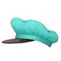 teal cap