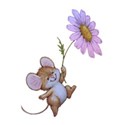 Purple daisy mouse