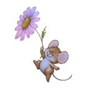 Purple daisy mouse 2