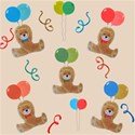 Gold party bear background