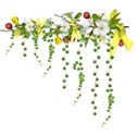 apple blossom branch dangles yellow red 02