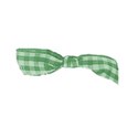 checkered bow green