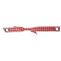 checkered grommet bow red