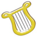 Gold Harp Sticker