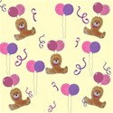 Lemon and pink party bear background