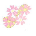 flower pink yellow