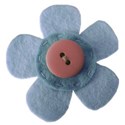 Redhead Scraps - WF - Button Felt Flower