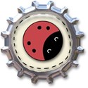 bottle cap ladybug