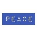 word peace blue