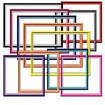 Colorful Matted Frames - Squares & Rectangles Colorful Matted Frames - Squares & Rectangles