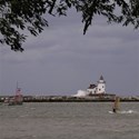 Fairpoint harbour light house and tug boat