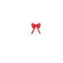 Red dotted bow