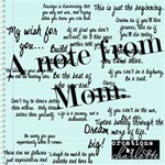 Word art; A note from mom! 