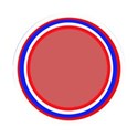 red,white and blue circle frame