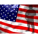 american flag and solider back ground