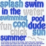 Summer Splash Cool Fun Pool Wordart