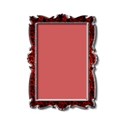 red scallopped frame