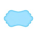 Blue name tag
