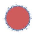 frame glitter circle blue splats