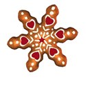 heart snowflake cookie