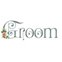 floral groom blue