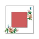 blue floral square frame 2