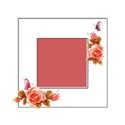 pink floral square frame 2