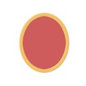 Oval gold frame