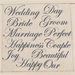 109  Wedding Words in Silver