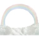 rainbow on a cloud half moon