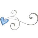 heart scroll blue