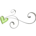 heart scroll green