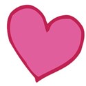 pink heart with red trim