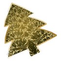 gold christmas tree