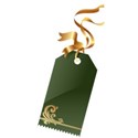 Dark green gift tag