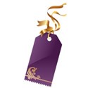 Purple gift tag