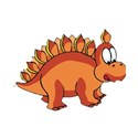 dinosaur orange standing