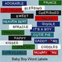 Baby Boy Word Labels