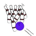 =ball hitting pins