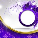 circle card purple emb