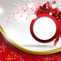 circle card red background