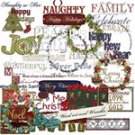 Holiday Word Art and Wreaths 