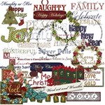 Holiday Word Art and Wreaths 